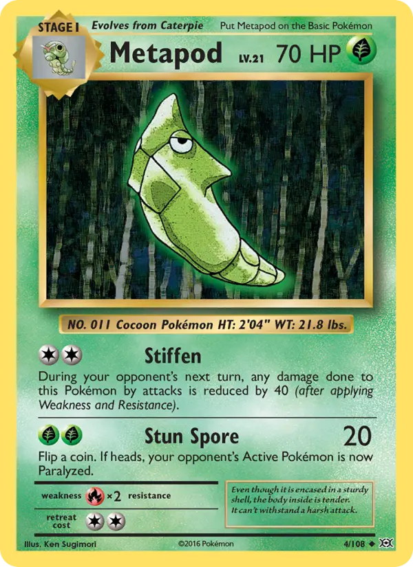Metapod, Pokémon card