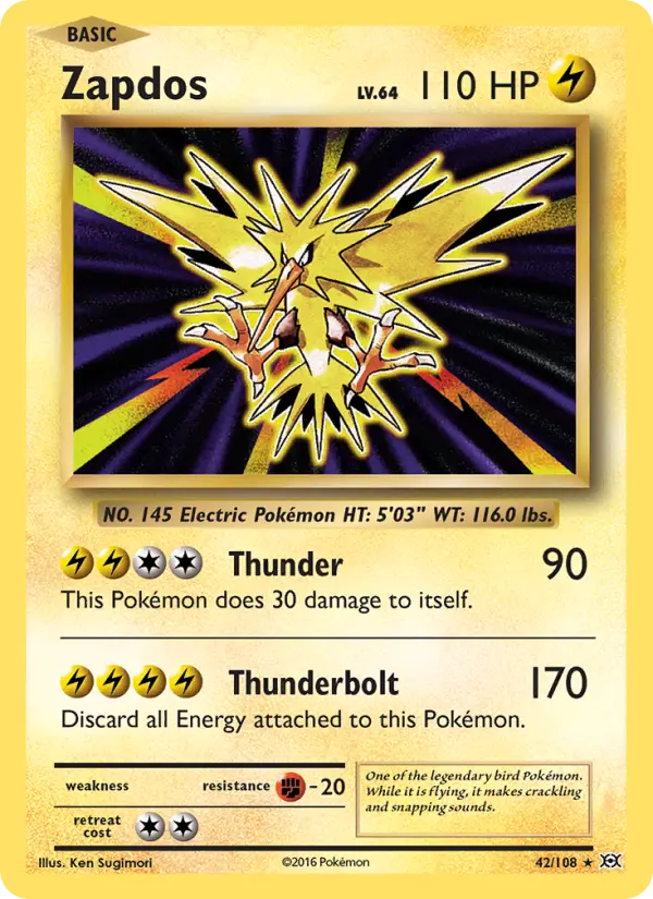 Zapdos, Pokémon card