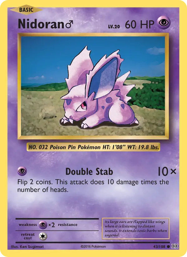Nidoran♂, Pokémon card