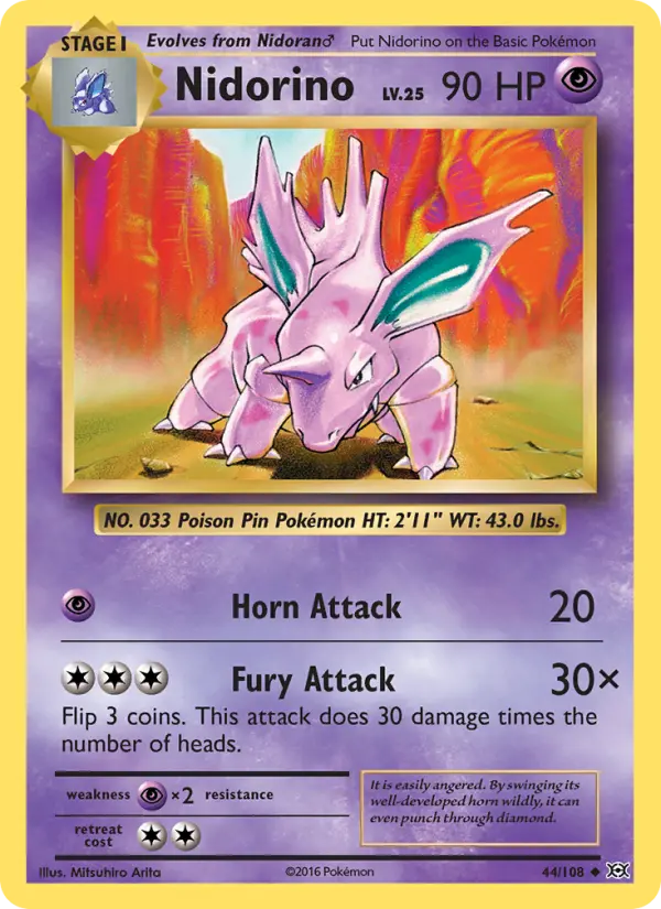 Nidorino, Pokémon card