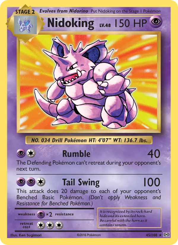 Nidoking, Pokémon card