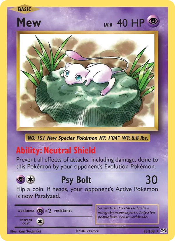 Mew, Pokémon card