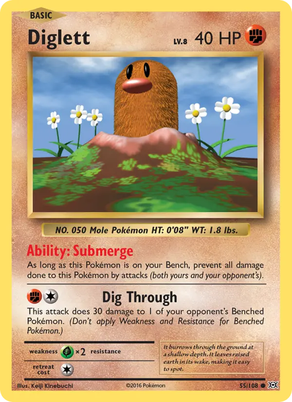 Diglett, Pokémon card