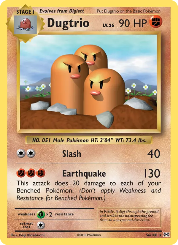 Dugtrio, Pokémon card