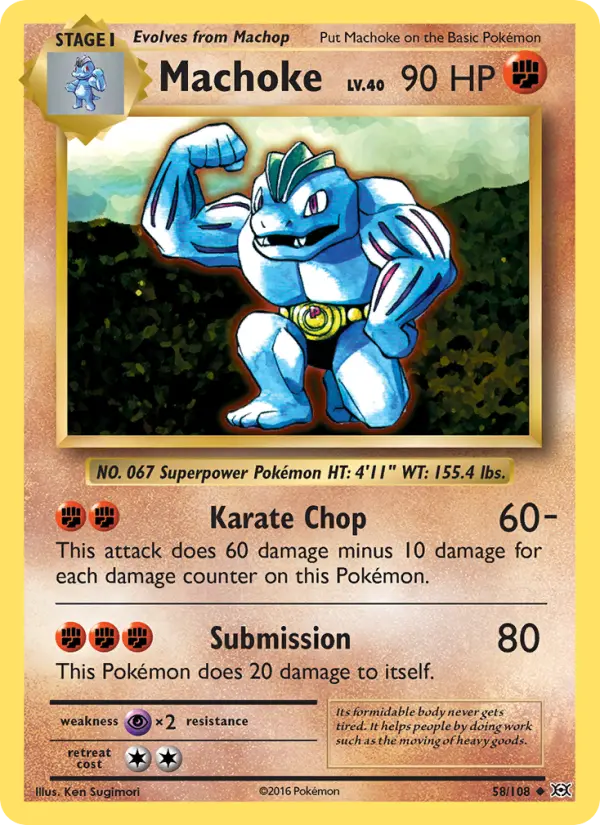Machoke, Pokémon card