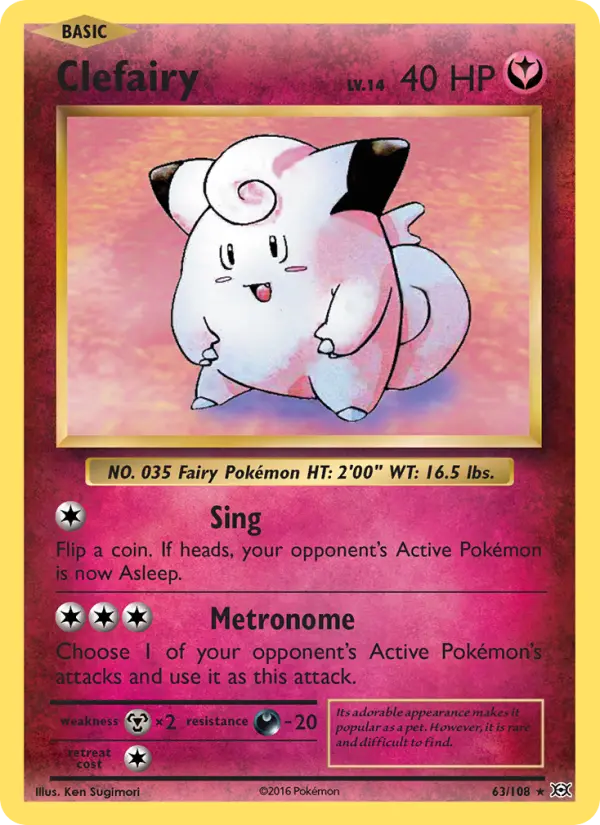 Clefairy, Pokémon card