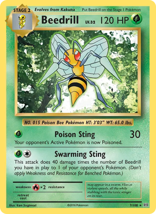 Beedrill, Pokémon card