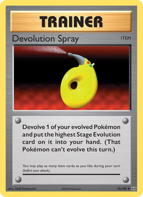 Devolution Spray, Pokémon card