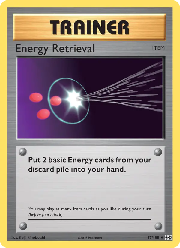 Energy Retrieval, Pokémon card