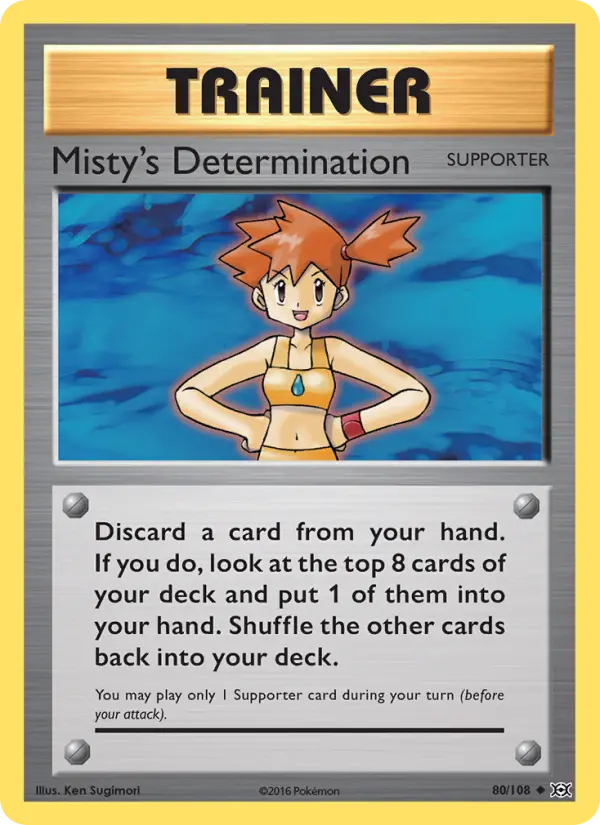 Misty's Determination, Pokémon card