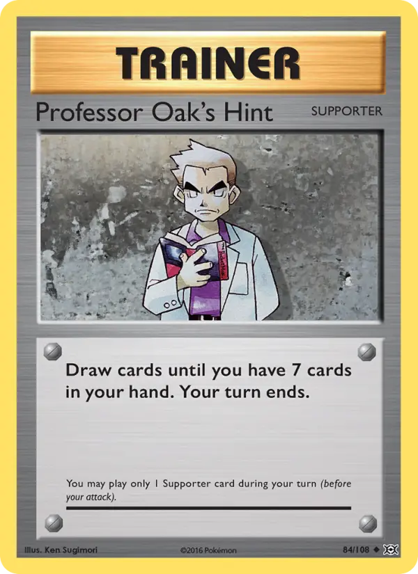 Professor Oak's Hint, Pokémon card