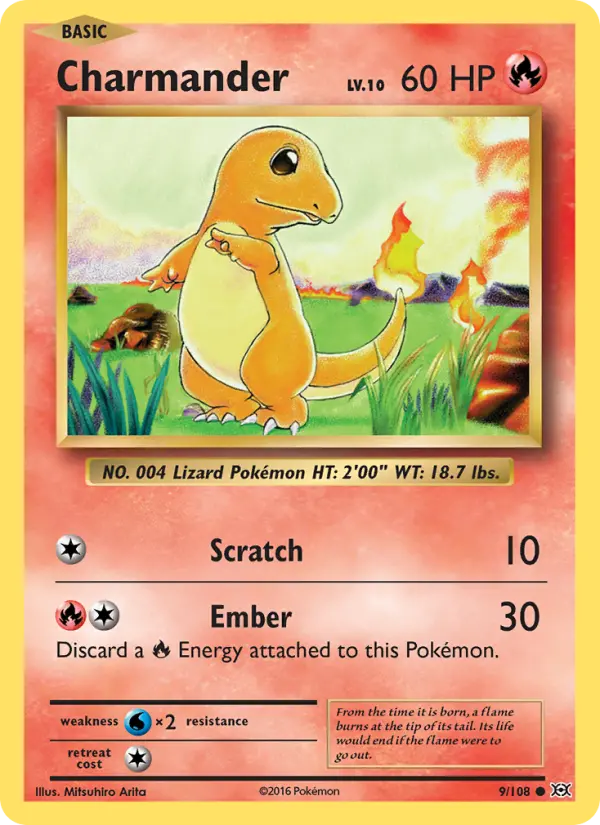 Charmander, Pokémon card