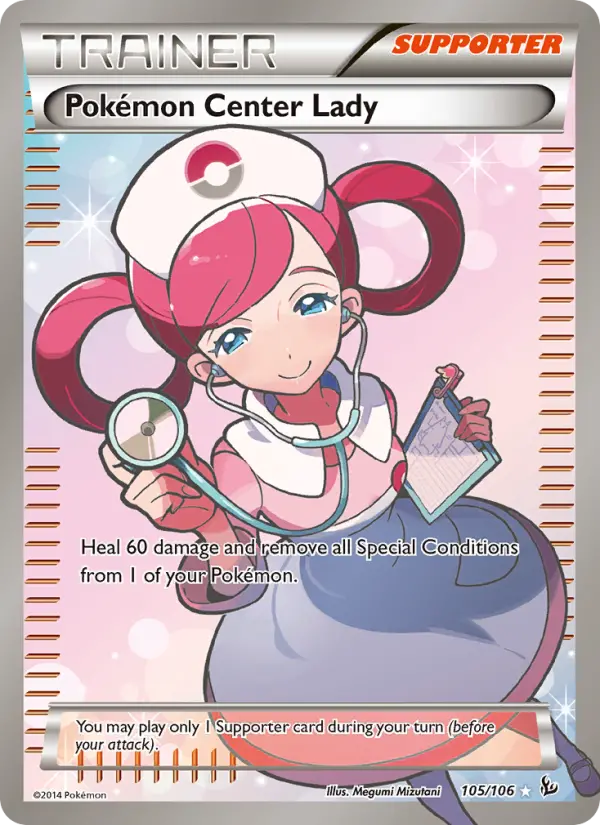 Pokémon Center Lady, Pokémon card