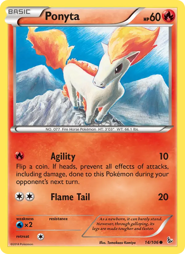 Ponyta, Pokémon card