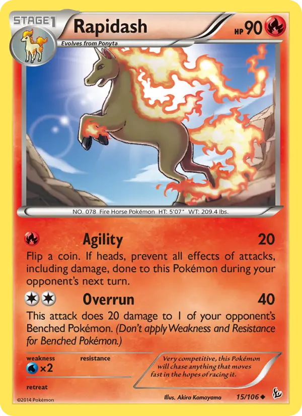 Rapidash, Pokémon card