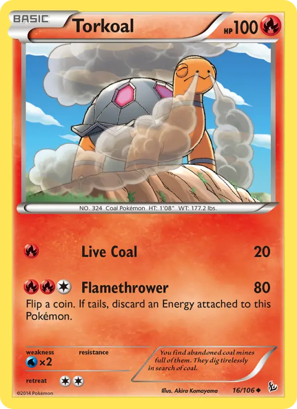 Torkoal, Pokémon card