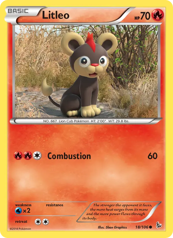 Litleo, Pokémon card