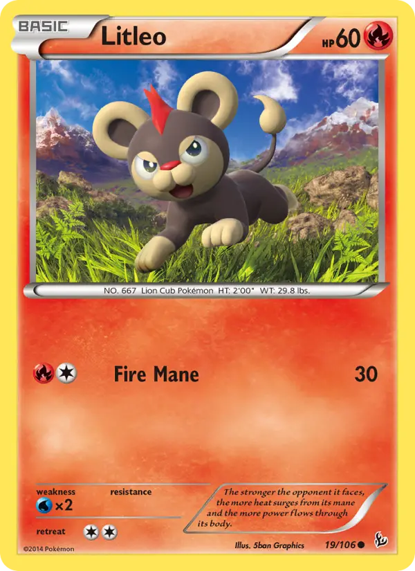 Litleo, Pokémon card