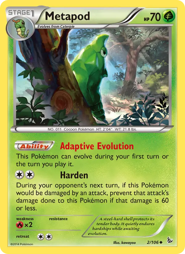 Metapod, Pokémon card