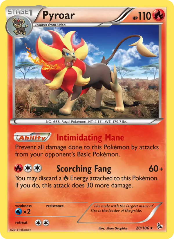 Pyroar, Pokémon card
