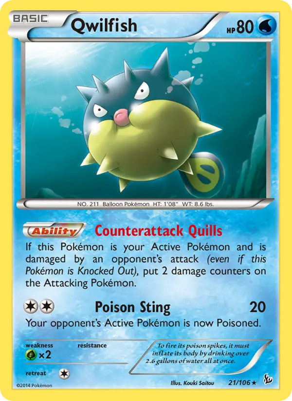 Qwilfish, Pokémon card