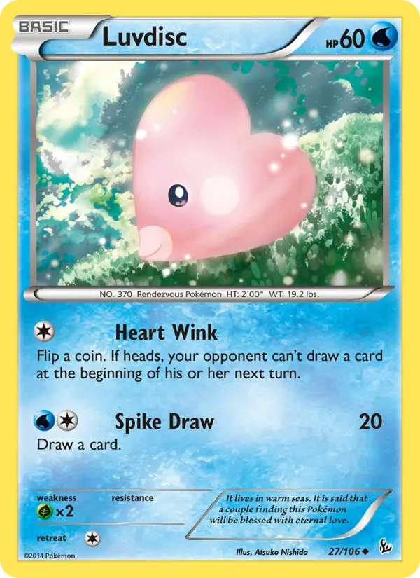 Luvdisc, Pokémon card