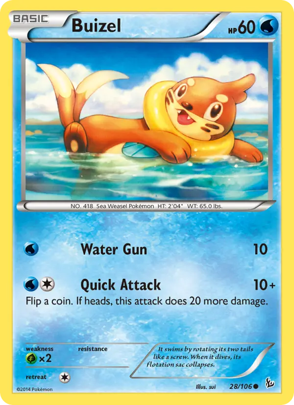 Buizel, Pokémon card