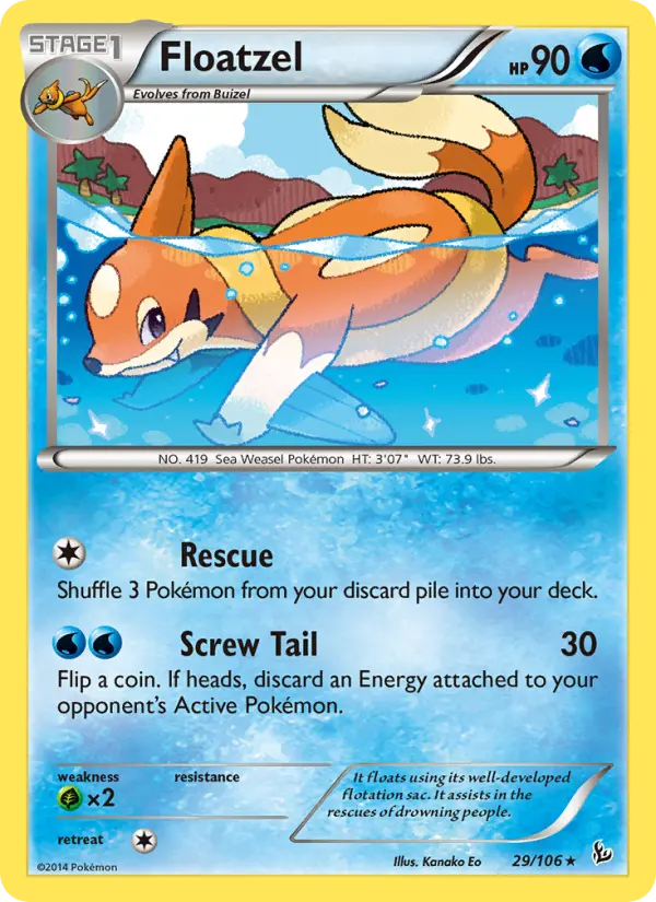 Floatzel, Pokémon card