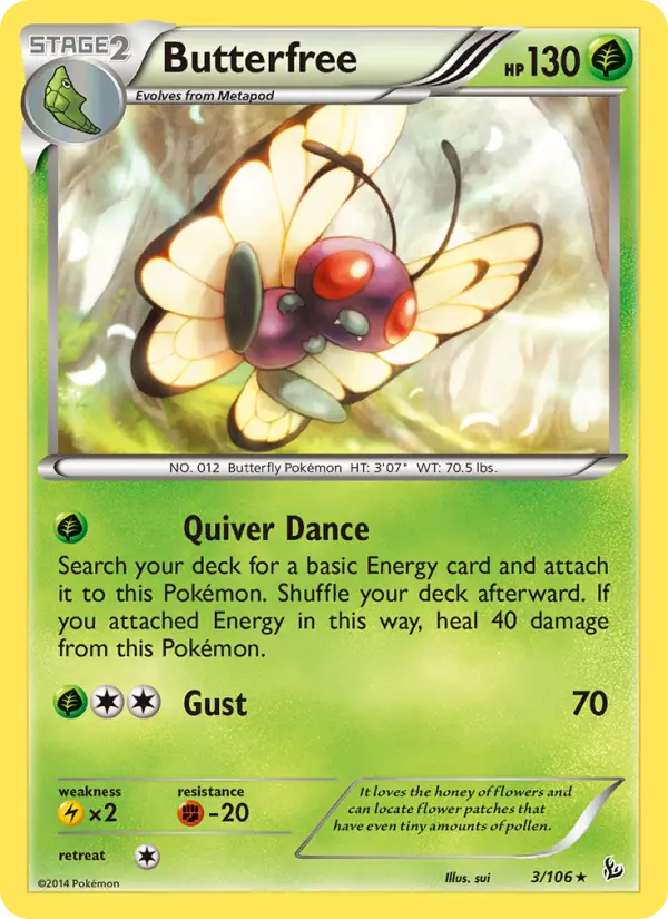 Butterfree, Pokémon card