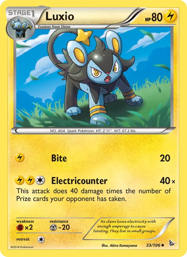 Luxio, Pokémon card