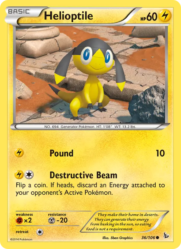 Helioptile, Pokémon card