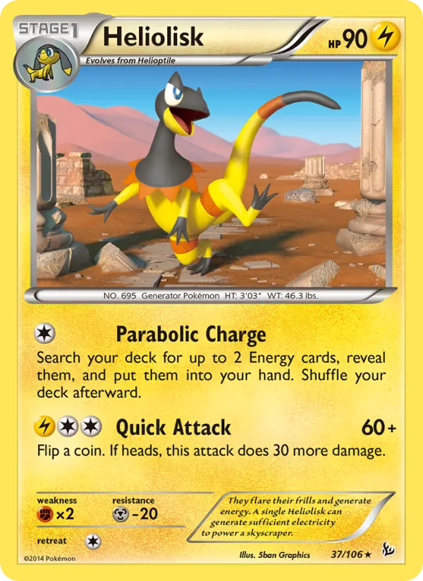 Heliolisk, Pokémon card