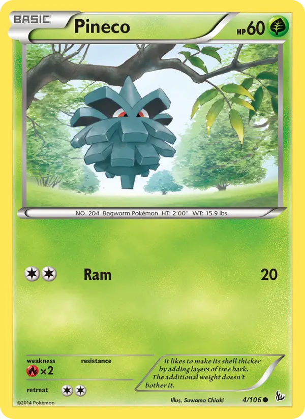 Pineco, Pokémon card