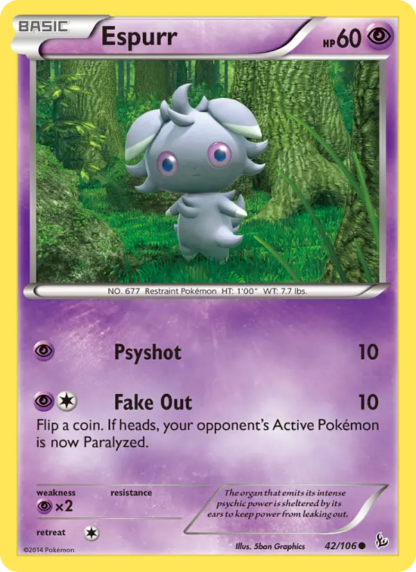 Espurr, Pokémon card