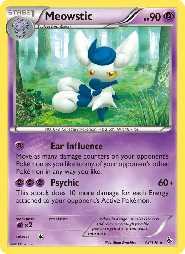 Meowstic, Pokémon card