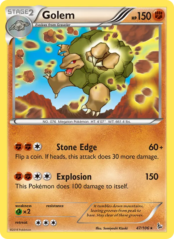Golem, Pokémon card