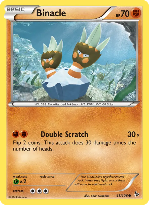 Binacle, Pokémon card