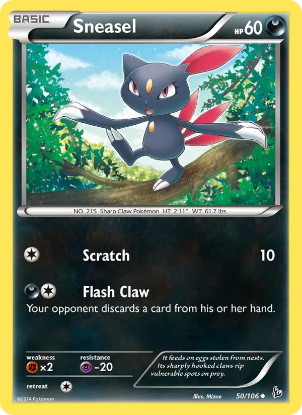 Sneasel, Pokémon card