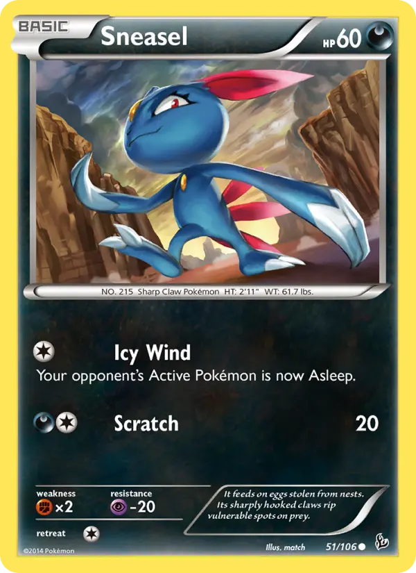 Sneasel, Pokémon card