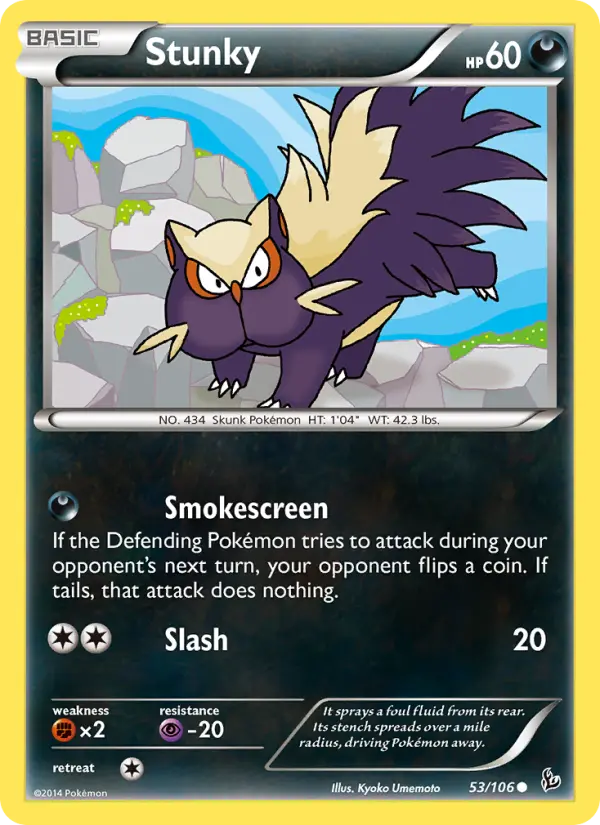 Stunky, Pokémon card