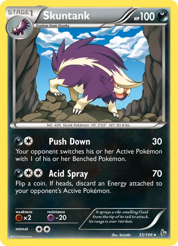 Skuntank, Pokémon card
