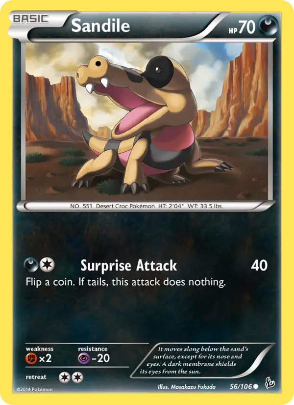Sandile, Pokémon card