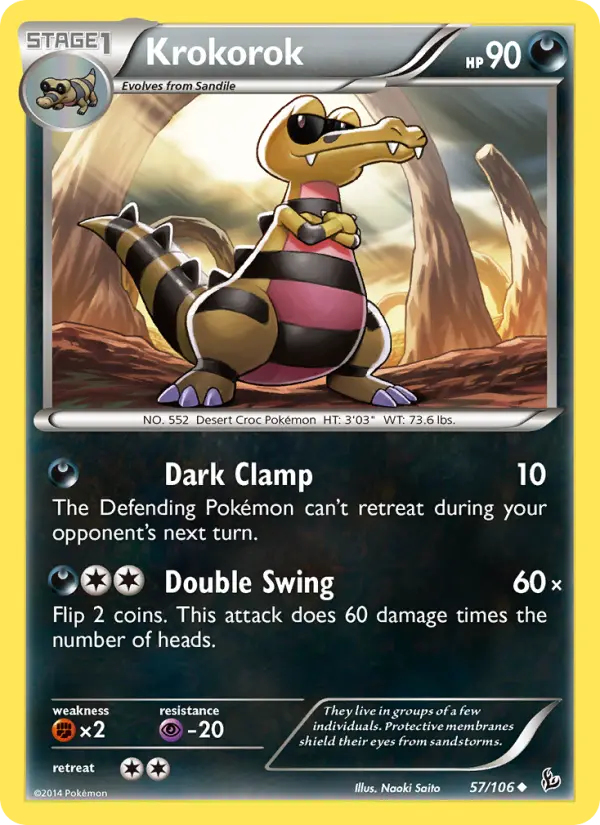 Krokorok, Pokémon card