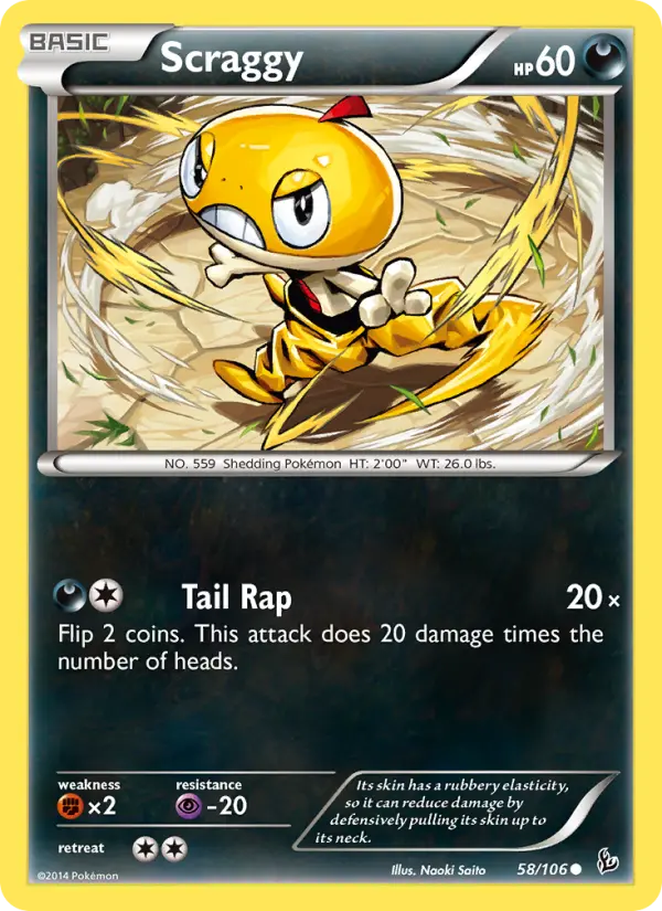 Scraggy, Pokémon card