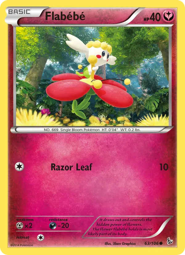 Flabébé, Pokémon card