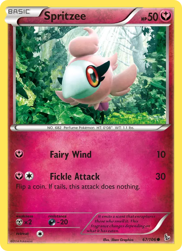 Spritzee, Pokémon card