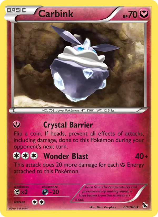 Carbink, Pokémon card