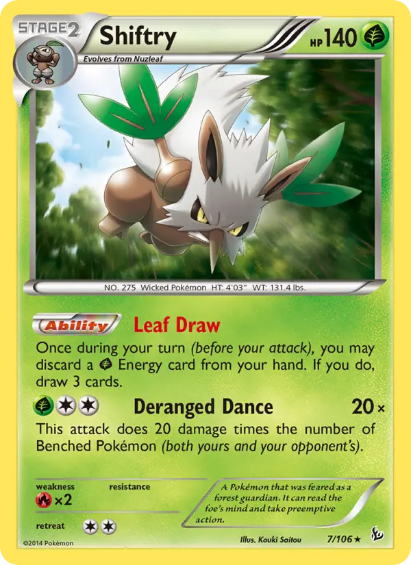 Shiftry, Pokémon card