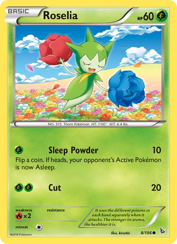 Roselia, Pokémon card