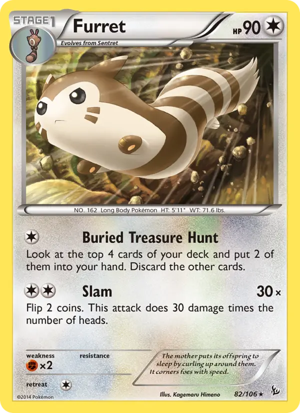 Furret, Pokémon card
